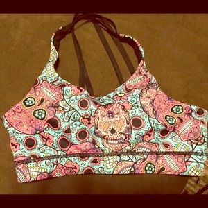 Constantly varied gear sugar skull sports bra